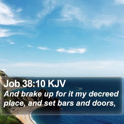 Job 38:10 KJV Bible Verse Image