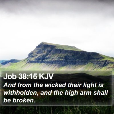 Job 38:15 KJV Bible Verse Image