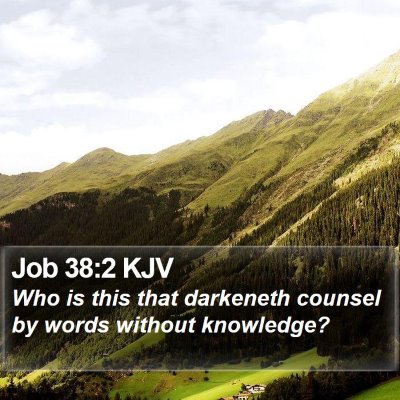 Job 38:2 KJV Bible Verse Image