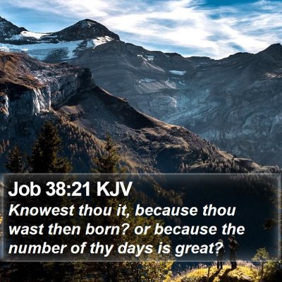 Job 38:21 KJV Bible Verse Image
