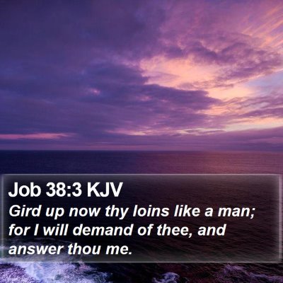 Job 38:3 KJV Bible Verse Image