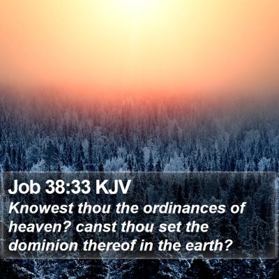 Job 38:33 KJV Bible Verse Image