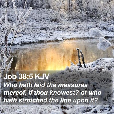 Job 38:5 KJV Bible Verse Image