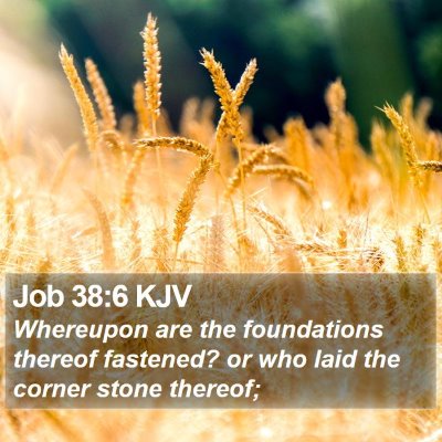 Job 38:6 KJV Bible Verse Image