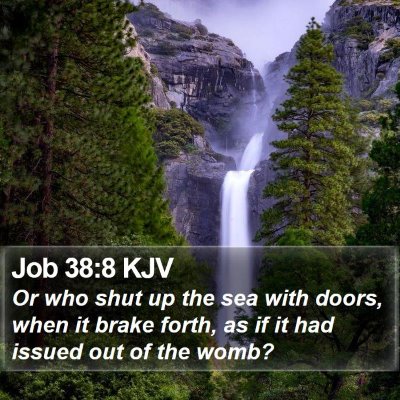 Job 38:8 KJV Bible Verse Image