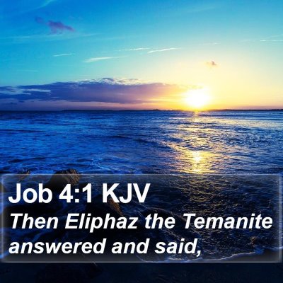 Job 4:1 KJV Bible Verse Image