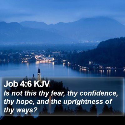 Job 4:6 KJV Bible Verse Image