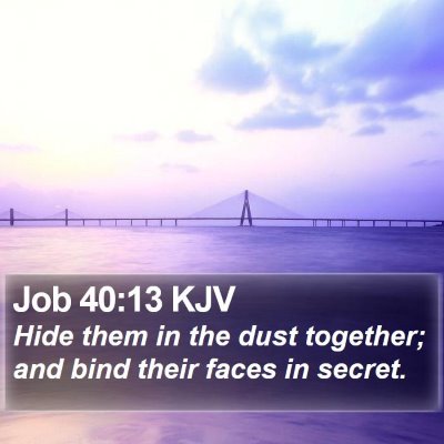 Job 40:13 KJV Bible Verse Image