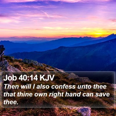 Job 40:14 KJV Bible Verse Image