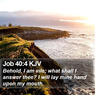 Job 40:4 KJV Bible Verse Image