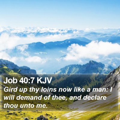Job 40:7 KJV Bible Verse Image