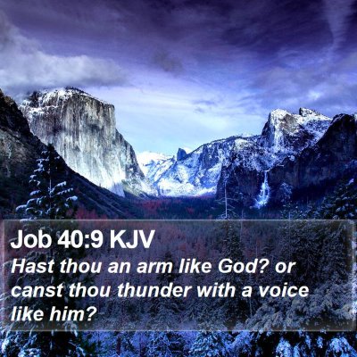 Job 40:9 KJV Bible Verse Image