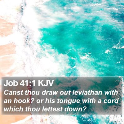 Job 41:1 KJV Bible Verse Image