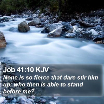 Job 41:10 KJV Bible Verse Image