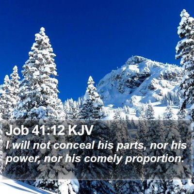 Job 41:12 KJV Bible Verse Image