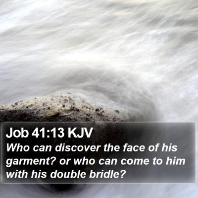 Job 41:13 KJV Bible Verse Image