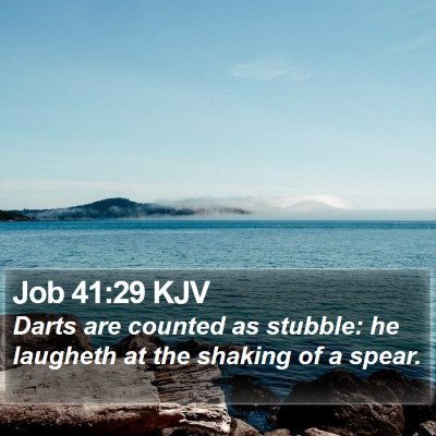 Job 41:29 KJV Bible Verse Image