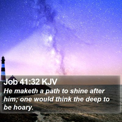 Job 41:32 KJV Bible Verse Image