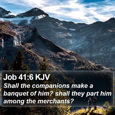 Job 41:6 KJV Bible Verse Image