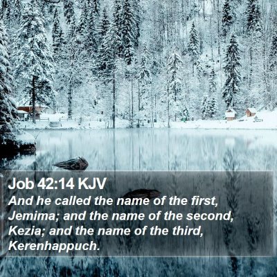Job 42:14 KJV Bible Verse Image
