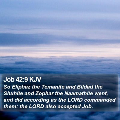 Job 42:9 KJV Bible Verse Image