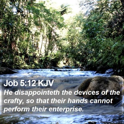 Job 5:12 KJV Bible Verse Image