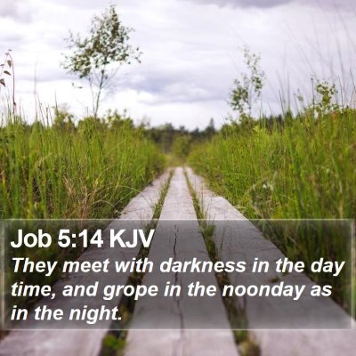 Job 5:14 KJV Bible Verse Image