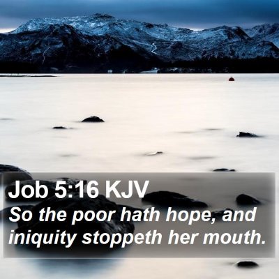Job 5:16 KJV Bible Verse Image