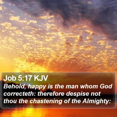 Job 5:17 KJV Bible Verse Image