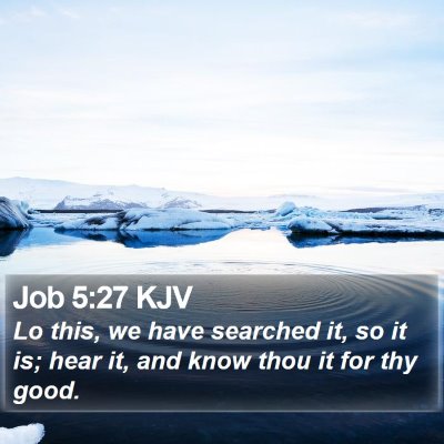 Job 5:27 KJV Bible Verse Image