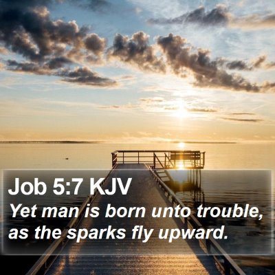 Job 5:7 KJV Bible Verse Image