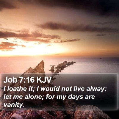 Job 7:16 KJV Bible Verse Image
