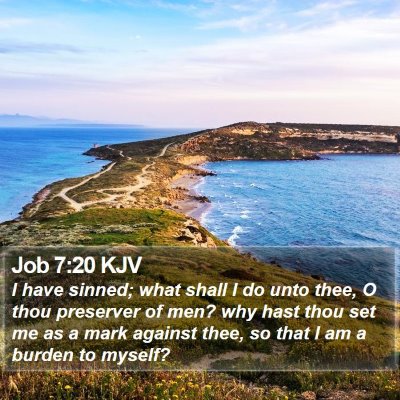 Job 7:20 KJV Bible Verse Image