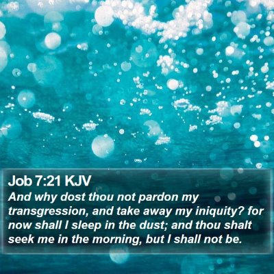 Job 7:21 KJV Bible Verse Image