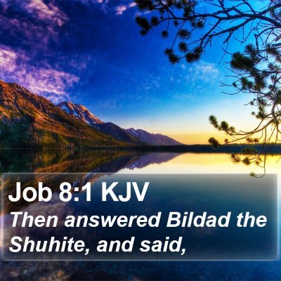 Job 8:1 KJV Bible Verse Image