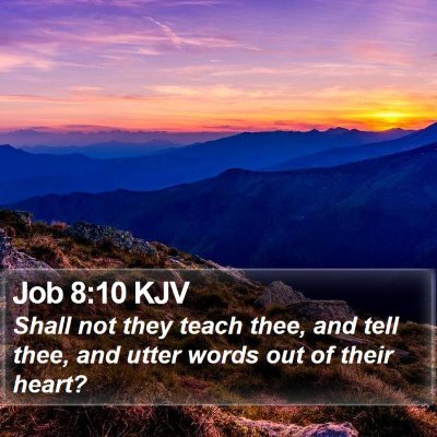 Job 8:10 KJV Bible Verse Image