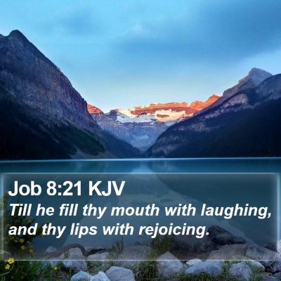 Job 8:21 KJV Bible Verse Image