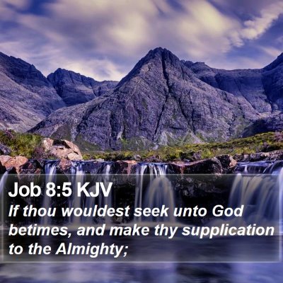 Job 8:5 KJV Bible Verse Image