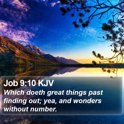 Job 9:10 KJV Bible Verse Image
