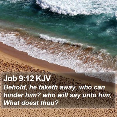 Job 9:12 KJV Bible Verse Image