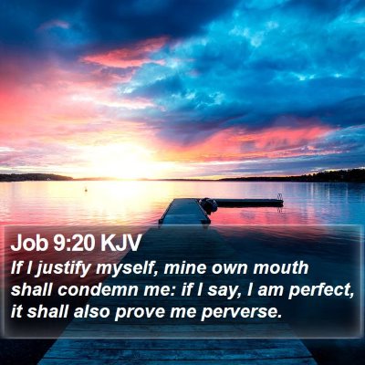 Job 9:20 KJV Bible Verse Image