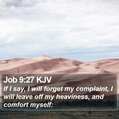 Job 9:27 KJV Bible Verse Image