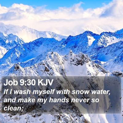 Job 9:30 KJV Bible Verse Image