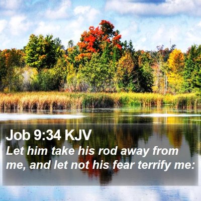 Job 9:34 KJV Bible Verse Image