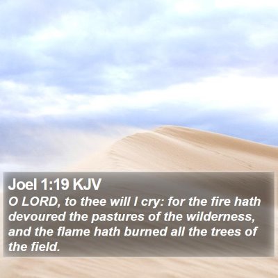 Joel 1:19 KJV Bible Verse Image