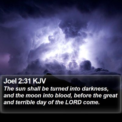 Joel 2:31 KJV Bible Verse Image