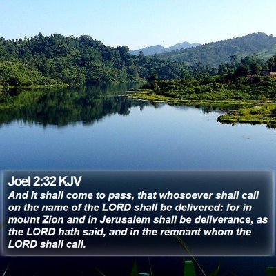 Joel 2:32 KJV Bible Verse Image