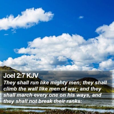 Joel 2:7 KJV Bible Verse Image