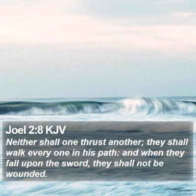 Joel 2:8 KJV Bible Verse Image