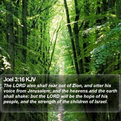 Joel 3:16 KJV Bible Verse Image
